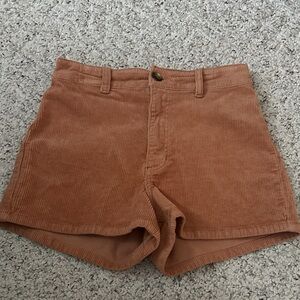 Billabong High Waist Corduroy Shorts - Brown